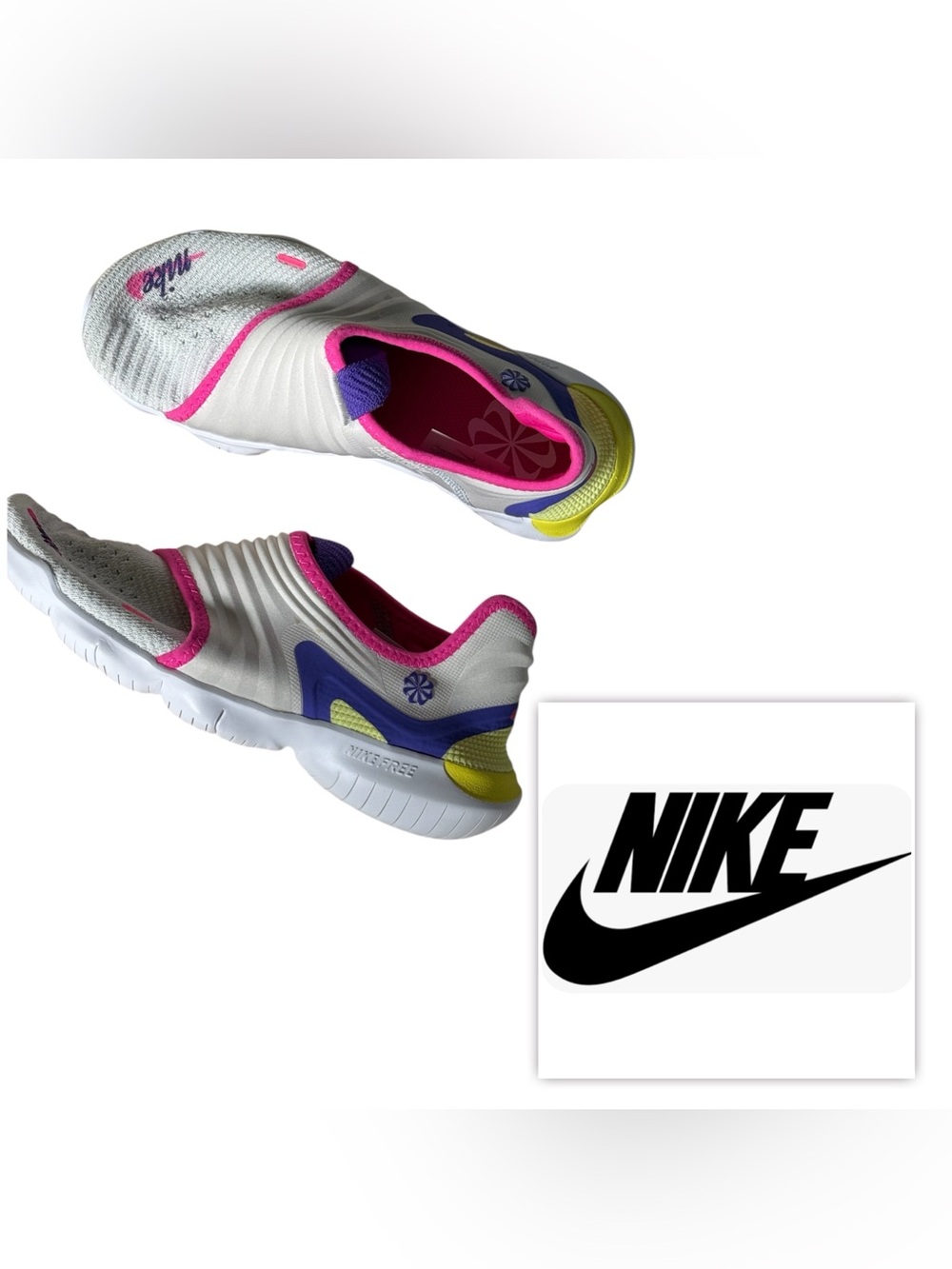 NEW $125 NIKE FREE Women 6 Slip-On Athletic Running Fly knit Shoes sneakers
